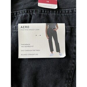 NWT AERO Aeropostale High Rise Baggy Jeans Cotton Relaxed 90’s Style Size 14